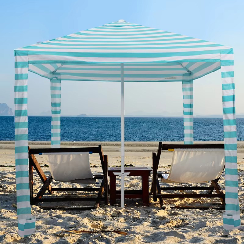 Skal strandparaplyer bruges sammen med strandstole?